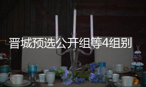 别收等晋公开官 组等4组伟尹预选成志晋城级本芮乃赛